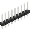 Pin header, 9 pole, pitch 2.54 mm, straight, black, 10058358