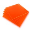 Plexi fluo pomarańczowa wylewana - 3mm - 200x200mm - 5szt.