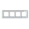 Deco Ramka Poczwórna - Efekt Szkła (Ramka: Szara Spód: Biały) Szary 15-0-Drs-4