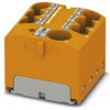 Distribution block, push-in connection, 0.2-6.0 mm², 7 pole, 32 A, 6 kV, orange, 3273874