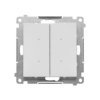 Simon 55 SWITCH D – Sterownik przyciskowy oświetleniowy podwójny, sterowany smartfonem (moduł) Jasnoszary mat TEW2W.01/114