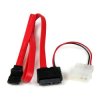 StarTech SLSATAF20 500mm Slimline SATA To SATA Data Cable With LP4 Molex Power