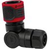 Toolcraft 2302358 Angled Hose Connector with Manual Valve 16cm Red/Black