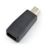 Adapter gniazdo microUSB - wtyk miniUSB