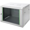 Wall enclosure, 19", 12 U, (H x W x D) 638 x 600 x 450 mm, IP20, sheet steel, light gray, DN-19 12-U-EC
