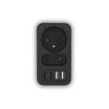Rozgałęźnik sieciowy: 1 gniazdo okrągłe z uz.+ 1 gniazdo płaskie + 2x USB + 2x USB-C...