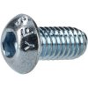 R-TECH 337350 M6 X 12 Hex Socket Button Screws Steel BZP - Pack Of 100