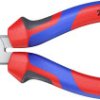 Knipex 22 05 140 dla elektroników i mechaników Szczypce okrągłe proste stal elektrotechniczna chromowo-wanadowa 140 mm