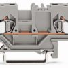 4-wire feed-through terminal, spring-clamp connection, 0.08-2.5 mm², 1 pole, 20 A, 8 kV, gray, 280-633