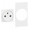 LIVING NOW plakietka gniazdo 2P+Zpłas biały 2m KW55F