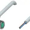 Sensor actuator cable, M8 cable socket, angled, A to open end, 3 pole, 10 m, PVC, gray, 3 A, 109027