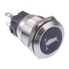 Flap' Blue LED Momentary 19mm Vandal Push Button Switch SPDT 12V