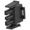 Plug housing, 3 pole, pitch 6.35 mm, straight, black, 794901-1