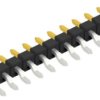 Pin header, 11 pole, pitch 2.54 mm, straight, black, 10080364