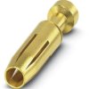 Receptacle, 4.0 mm², AWG 12, crimp connection, gold-plated, 1674846