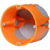 Puszka instalacyjna podtynkowa typu HW fi: 68x62 dwukomponentowa wiatroszczelna IP30 pomarańczowa 7360045 F-TRONIC
