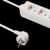 Power strip, 3-way, white, 3-m cable