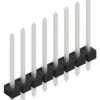Pin header, 8 pole, pitch 2.54 mm, straight, black, 10058448