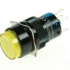 Przełącznik; przyciskowy; LAS1-AY-11/Y/12V; ON-(ON); żółty; podświetlenie LED 12V; żółty; do lutowania; 2 pozycje; 5A; 250V AC;