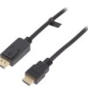 CV0126 Kabel DisplayPort 1.2 DisplayPort wtyk,HDMI wtyk 1m czarny