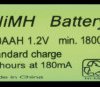 301.180AAH-C1 NiMh industrial cell from GP, 1.2 V, AA, 1800 mAh, 14.5 x 49.2