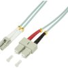 LogiLink FP3LS00 światłowodowe do światłowodów kabel 0.50 m turkusowy [1x złącze męskie LC - 1x złącze męskie SC] 50/125
