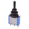 5637ADGBX408 APEM Black (On)-Off-(On) Momentary Miniature Toggle Switch Sealed SPDT
