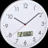 60.3048.02 Analogue wall clock with digital thermometer and hygrometer