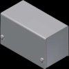 Die-cast aluminum enclosure, (L x W x H) 38 x 72 x 43 mm, gray (RAL 7001), IP40, 1/B.1