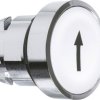 Schneider Electric ZB4BA334 ZB4BA334 Element czołowy dla przycisku resetowalny (Ø) 22 mm ↑ chrom, biały 1 szt.