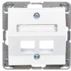 IMPRESJA Obudowa gniazda komputerowego podwójnego skośna biała GPK-2YS/p/00