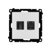 Gniazdo HDMI + RJ45 kat.6 jasnoszary mat Simon 55