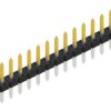 Pin header, 15 pole, pitch 2 mm, straight, black, 10062100
