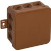 Puszka Natynkowa Pusta 12 Wlotów Viplast V5 Klik Brązowa Ip54 75X75x41mm 035-02