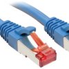 kabel LAN LINDY 47721, 1 szt., RJ45, CAT 6, S/FTP, 5.00 m, niebieski