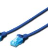 Patch cable, RJ45 plug, straight to RJ45 plug, straight, Cat 5e, U/UTP, PVC, 2 m, blue, DK-1512-020/B