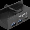 64262 USB 3.0 hub, 4 port, USB-A to 2x C, 2x A, mounting