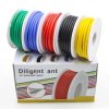 30AWG 20m/rolka Super Miękki Wąż Silikonowy Odporny na Ciepło Elastyczny Drut Miedziany Miedziany Spleciony DIY 5 Kolorów Miesza