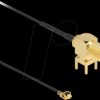 12039 Antenna cable, RP-SMA 90° PCB socket / MHF® I plug