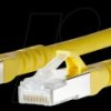 1308451077-E Patch cord RJ45 Cat.6A AWG26 S/FTP LSHF 1.0 m yellow