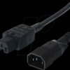 356.1260 C14-C15 connecting cable, black, 1.0 m