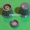 Gałka potencjometru 12mm skręcana szara 4mm