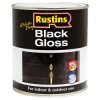 Rustins BLAGW1000 Quick Dry Black Gloss 1 Litre