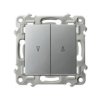 SZAFIR Wyłącznik żaluzjowy z blokadą mechaniczną srebro ŁP-7ZB/m/18 OSPEL