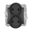 Icon Mechanizm Gniazda Podwójnego Do Ramki Bez Uziemienia 2X2p (Bez Przesłon...