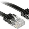 kabel LAN LINDY 47520, 1 szt., RJ45, CAT 6, U/UTP, 0.30 m, czarny