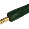 Wtyk bananowy przykręcany na przewód 4mm, 5A, zielony