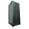 Szafa serwerowa rack 19 cali 42U 600x1000, drzwi szklane, kolor czarny FLAT PACK