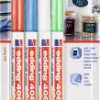 Edding 4085 4-4085-4-1BAS Marker kredowy jasnoniebieski, zielony neonowy, czerwony, biały 1 mm, 2 mm