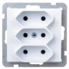 SONATA Gniazdo potrójne b/u 2,5A EURO białe GP-3R/m/00